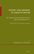 Cover: Poetry and Memory in Karaite Prayer - Brill