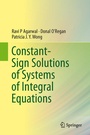 Cover: Constant-Sign Solutions of Systems of Integral Equations - Springer