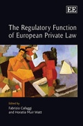 Cover: The Regulatory Function of European Private Law - Edward Elgar Publishing