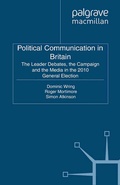Cover: Political Communication in Britain - Palgrave Macmillan