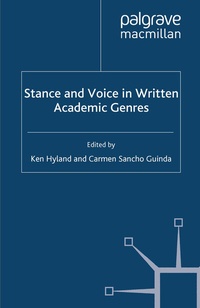 Abbildung von: Stance and Voice in Written Academic Genres - Palgrave Macmillan