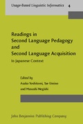 Cover: Readings in Second Language Pedagogy and Second Language Acquisition - John Benjamins Publishing Co