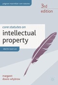 Cover: Core Statutes on Intellectual Property - Palgrave Macmillan