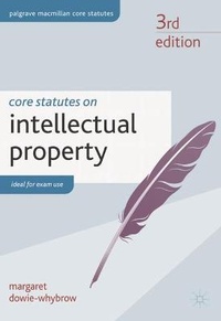 Enlarge image Cover: Core Statutes on Intellectual Property - Palgrave Macmillan