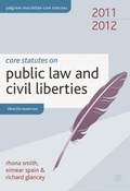 Cover: Core Statutes on Public Law and Civil Liberties 2011-12 - Palgrave Macmillan