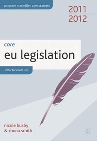 Enlarge image Cover: Core EU Legislation 2011-12 - Palgrave Macmillan