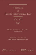 Cover: Yearbook of Private International Law - Sellier European Law Publishers