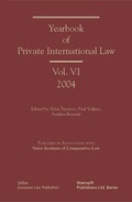 Cover: Yearbook of Private International Law - Sellier European Law Publishers