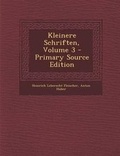 Cover: Kleinere Schriften, Volume 3 - Nabu Press