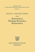 Cover: Romanitas - Filolog&iacute;a Rom&aacute;nica - Roman&iacute;stica - De Gruyter
