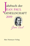 Cover: Jahrbuch der Jean-Paul-Gesellschaft / 2009 - Max Niemeyer Verlag