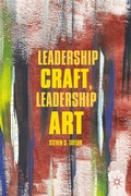Cover: Leadership Craft, Leadership Art - Palgrave MacMillan