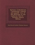 Cover: Epitome Credendorum - Nabu Press