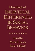 Cover: Handbook of Individual Differences in Social Behavior - Guilford Publications
