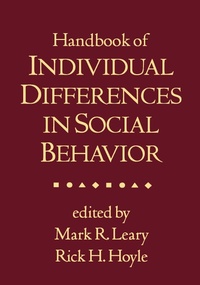Enlarge image Cover: Handbook of Individual Differences in Social Behavior - Guilford Publications