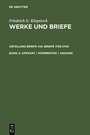 Cover: Friedrich Gottlieb Klopstock: Werke und Briefe. Abteilung Briefe VIII: Briefe 1783-1794 / Apparat / Kommentar / Anhang - De Gruyter