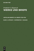 Cover: Friedrich Gottlieb Klopstock: Werke und Briefe. Abteilung Briefe VIII: Briefe 1783-1794 / Apparat / Kommentar / Anhang - De Gruyter