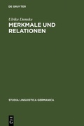 Cover: Merkmale und Relationen - De Gruyter