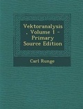 Cover: Vektoranalysis, Volume 1 - Primary Source Edition - Nabu Press
