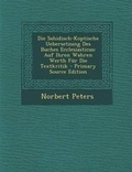 Cover: Die Sahidisch-Koptische Uebersetzung Des Buches Ecclesiasticus - Nabu Press