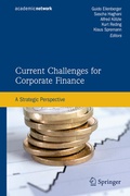 Cover: Current Challenges for Corporate Finance - Springer