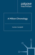 Cover: A Milton Chronology - Palgrave Macmillan