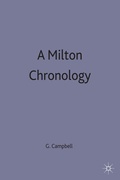 Cover: A Milton Chronology - Palgrave Macmillan