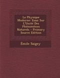 Cover: La Physique Moderne - Nabu Press