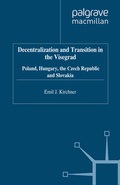 Cover: Decentralization and Transition in the Visegrad - Palgrave Macmillan