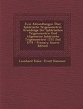 Cover: Zwei Abhandlungen Uber Spharische Trigonometrie - Nabu Press