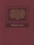 Cover: Original Letters, Written During the Reigns of Henry VI., Edward IV., and Richard III. by Various Persons of Rank or Consequence - Nabu Press