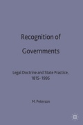 Cover: Recognition of Governments - Palgrave Macmillan