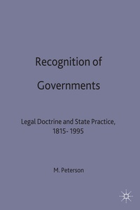 Enlarge image Cover: Recognition of Governments - Palgrave Macmillan