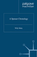 Cover: A Spenser Chronology - Palgrave Macmillan