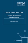 Cover: Cultural Politics in the 1790s - Palgrave Macmillan