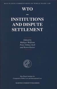 Abbildung von: WTO - Institutions and Dispute Settlement - Martinus Nijhoff
