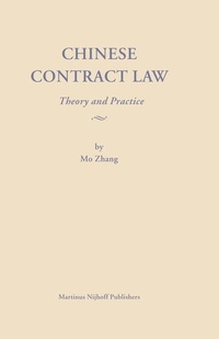 Abbildung von: Chinese Contract Law - First Edition - Martinus Nijhoff