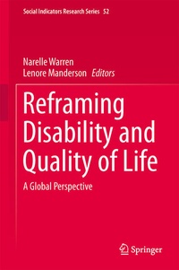 Enlarge image Cover: Reframing Disability and Quality of Life - Springer
