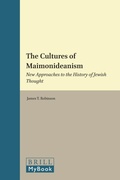 Cover: The Cultures of Maimonideanism - Brill