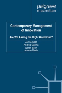 Enlarge image Cover: Contemporary Management of Innovation - Palgrave Macmillan