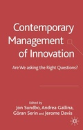 Cover: Contemporary Management of Innovation - Palgrave Macmillan