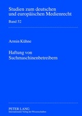 Cover: Haftung von Suchmaschinenbetreibern - Peter Lang Verlag