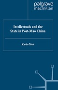 Cover: Intellectuals and the State in Post-Mao China - Palgrave Macmillan