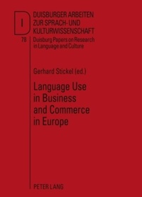 Enlarge image Cover: Language Use in Business and Commerce in Europe - Peter Lang Verlag