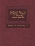 Cover: Contes Et Discours D'Eutrapel, Volume 1 - Primary Source Edition - Nabu Press