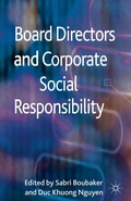 Cover: Board Directors and Corporate Social Responsibility - Palgrave Macmillan