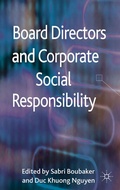 Cover: Board Directors and Corporate Social Responsibility - Palgrave Macmillan