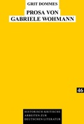 Cover: Prosa von Gabriele Wohmann - Peter Lang Verlag