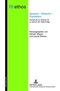 Cover: Sprache - Rhetorik - Translation - Peter Lang Verlag