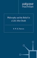 Cover: Philosophy and the Belief in a Life after Death - Palgrave Macmillan